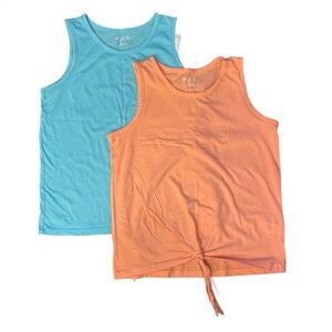 Children's Place 2pc Blue and Orange Tank Tops Size XL (14)
